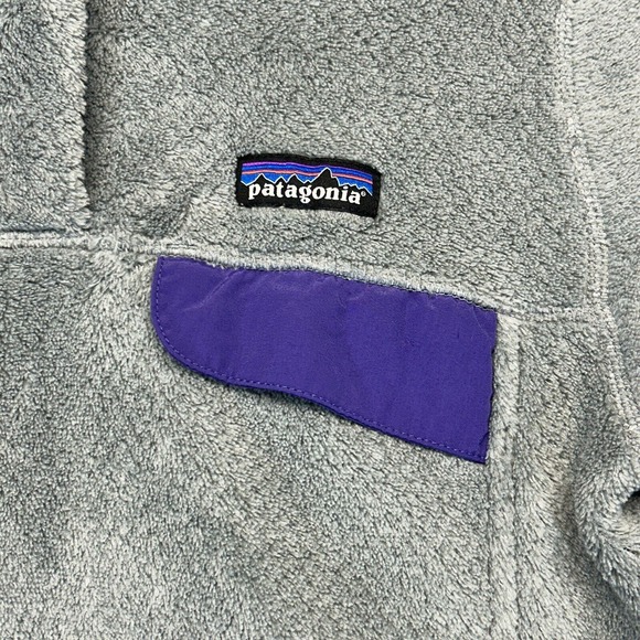 Patagonia Snap-T Fleece Pullover Women's Small Gray Purple Mock Polartec 25442 - Picture 2 of 11